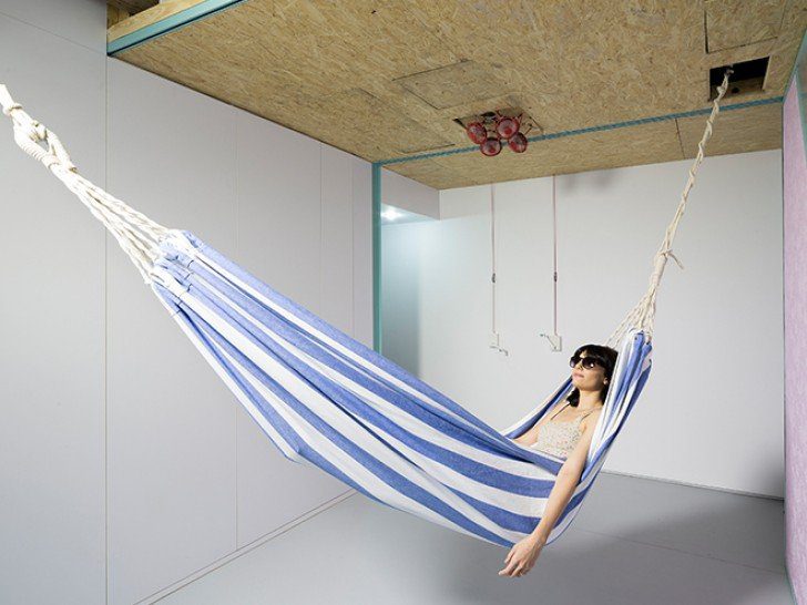 Image showing a hidden hammock  in the living room